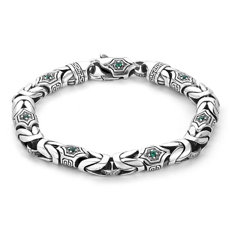 

S925 Sterling Silver Bracelet, Peaceful pattern printing, Exquisite craftsmanship, Unique design, Personalized jewelry gifts