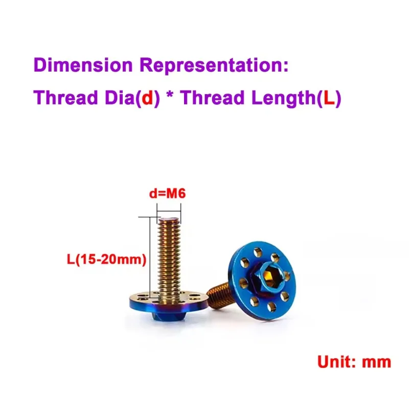 M6 304 Stainless Steel Motorcycle / Vehicle Assembly Accessories Automobile / License Plate Screw