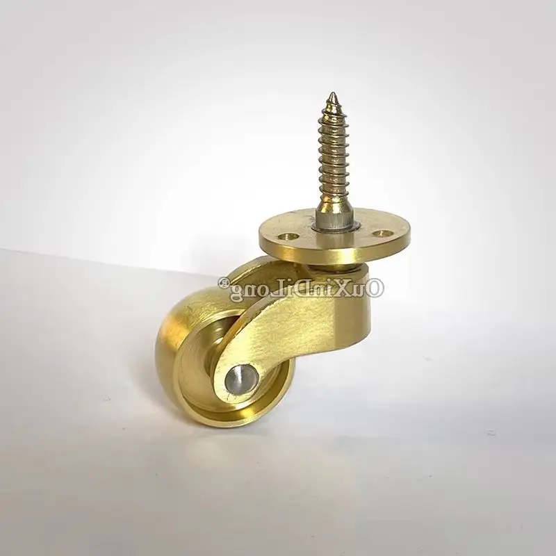 NEW 4PCS 1inch Pure Brass Casters Table Chair Sofa Couch Cabinet Furniture Castors Universal Wheel 360° Swivel Furniture Rollers