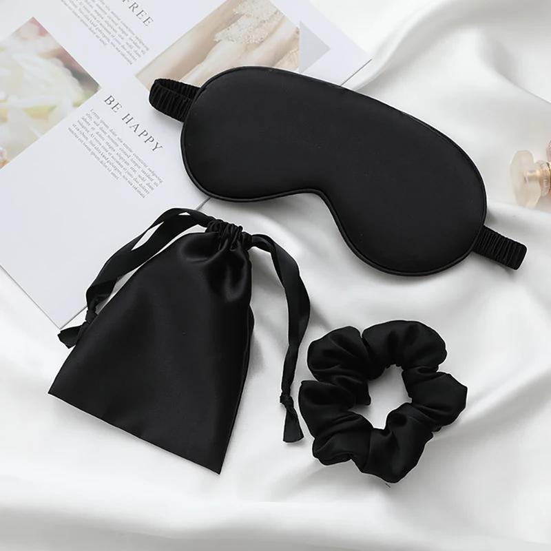 1/3Pcs Imitated Silk Sleep Eye Mask Home Travel Eyepatch Nap Eye Patch Rest Blindfold Eye Cover Sleeping Mask Night Eyeshade