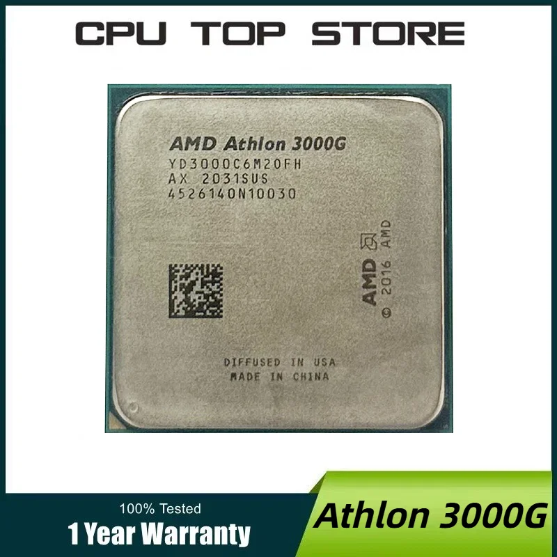 

Процессор AMD Athlon 3000G, двухъядерный процессор AM4 с разъемом 35 Вт, 3,5 ГГц