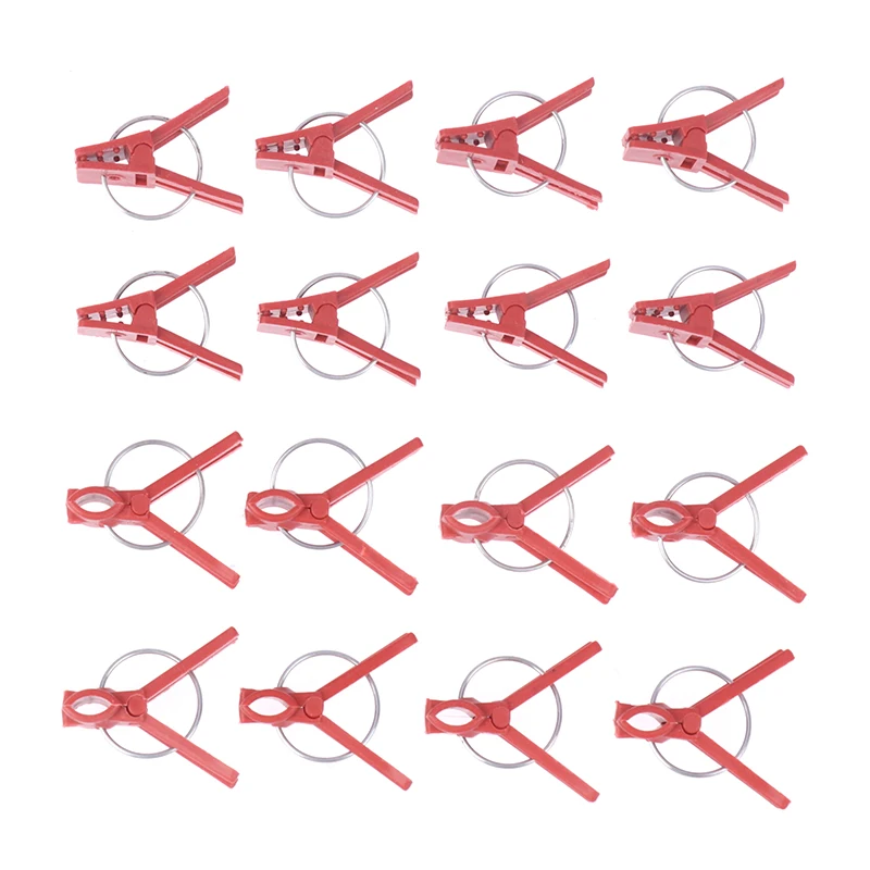 

50Pcs Durable Plastic Grafting Clamps Garden Plant Support Clamps Round Red Clamps For Gardening Vegetables Flowers Shrubs