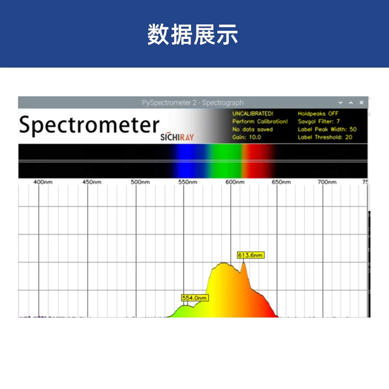 3B spectrum analyzer, detection of visible light ultraviolet infrared, color sensor