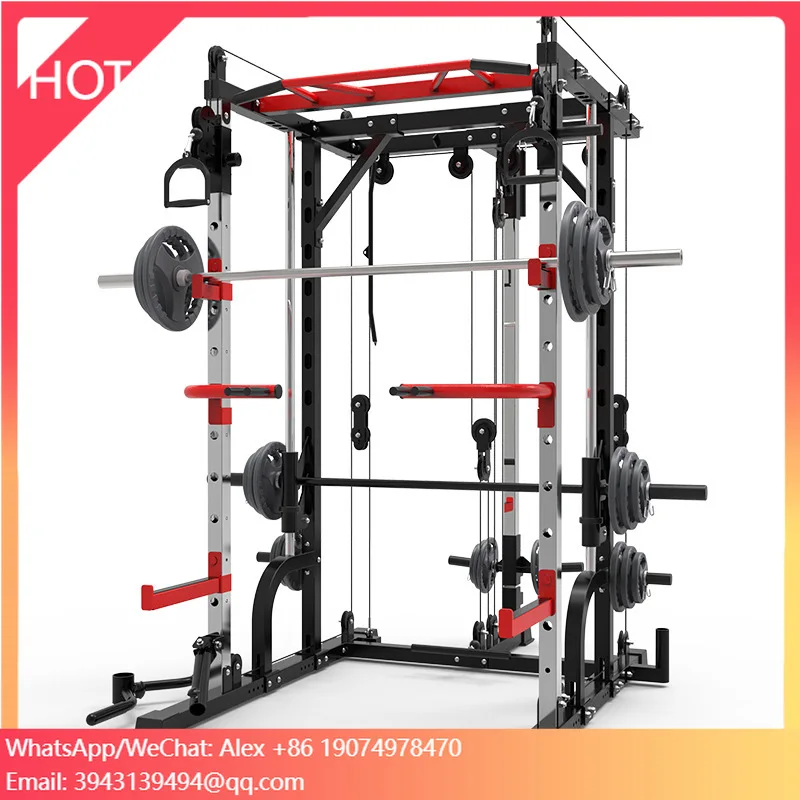 

Indoor Gym Equipment Multi-Functional Trainer Smith Machine Barbell Weight Lifting Power Rack