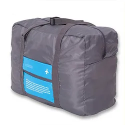 Bolsa de viaje impermeable para mujer, bolso portátil de gran capacidad, plegable de nailon, Unisex