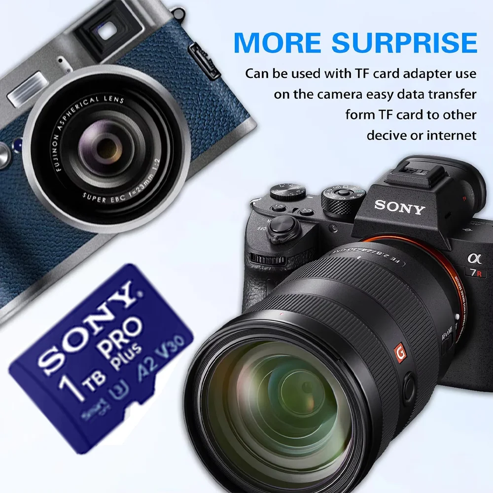 بطاقة ذاكرة SONY EVO PLUS Micro SD سعة 2 تيرابايت وسعة 1 تيرابايت مع محول - قراءة بسرعة تصل إلى 100 ميجابايت/ثانية U3 V30 TF لبطاقة الكاميرات بدون طيار #3
