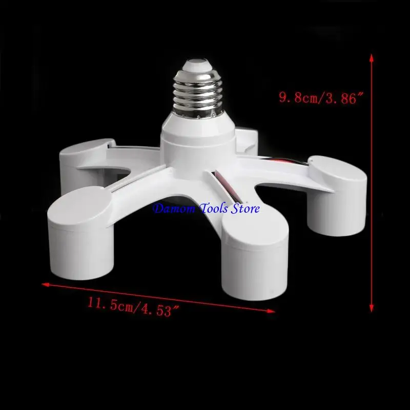57be 5 trong 1 E27 đến E27 Bộ chia đèn LED LED LED Bóng đèn LED Bộ điều hợp