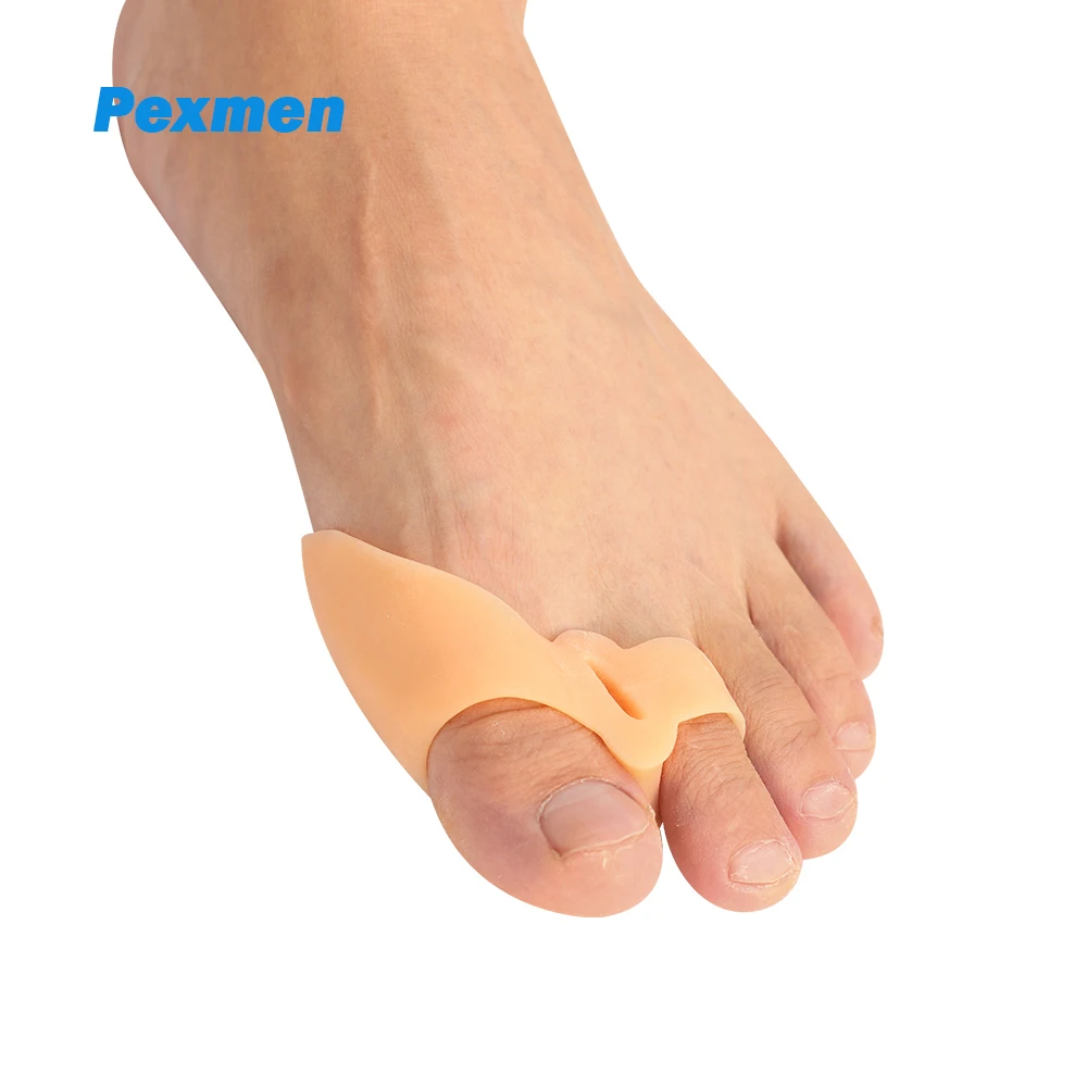 Pexmen 2Pcs Gel Bunion Corrector Toe Separator Spacer Toe Straighter Relief for Hallux Valgus Overlapping Hammer Toe Protector