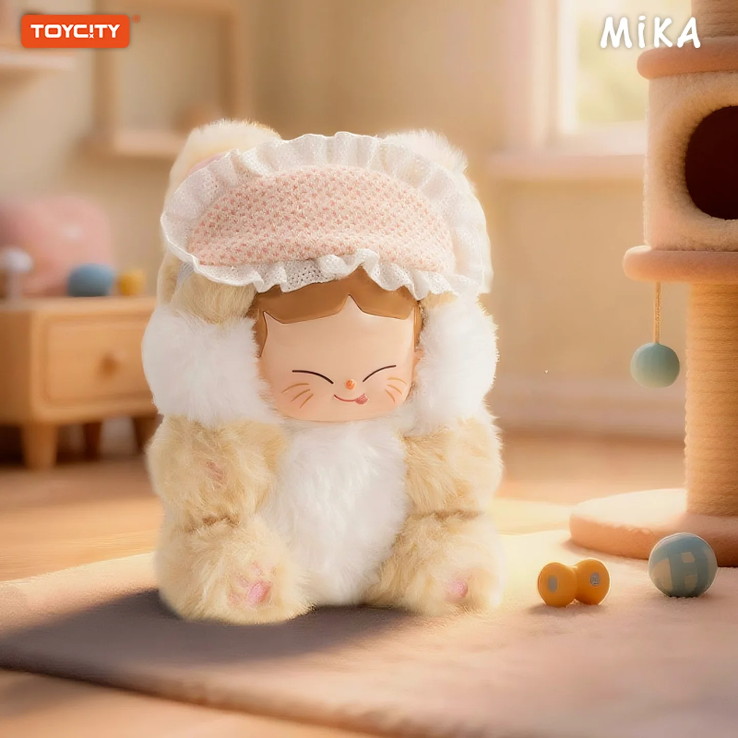 TOYCITY MIKA "Cafe Service" Blind Box - Random Plush Comfort Doll, Cute Backpack Charm & Collectible Gift