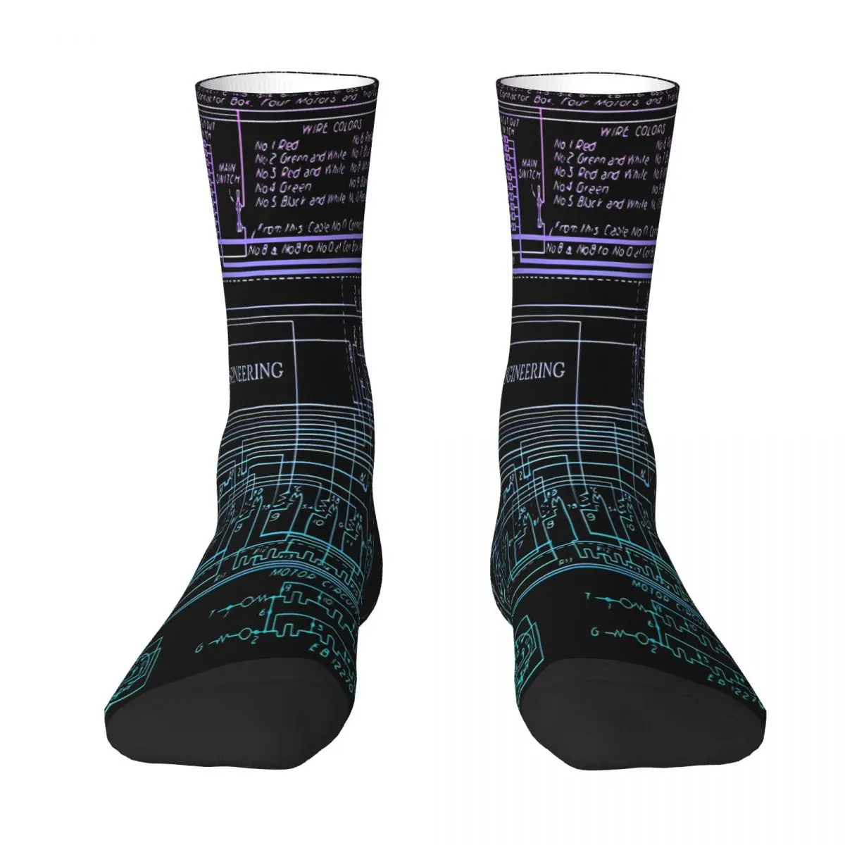 

Vaporwave Coffee Driven Engineering Train Systems Circuit Blueprint Diagra Circuit Diagram Sock Socks Polyester Stockings