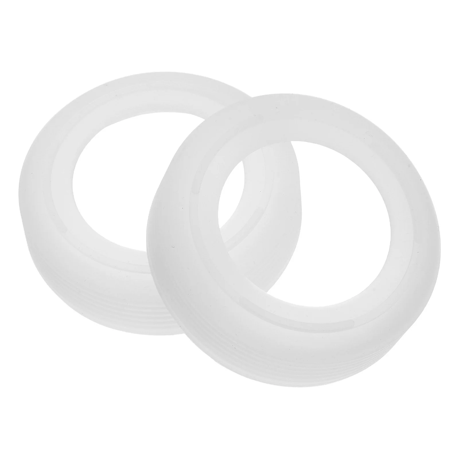 

2pcs Silicone Quiet Cup Pad White Bottom Protector For Coffee Mug Tea Cup Water Bottle Non-Slip Shock Absorbing Sleeve Cover
