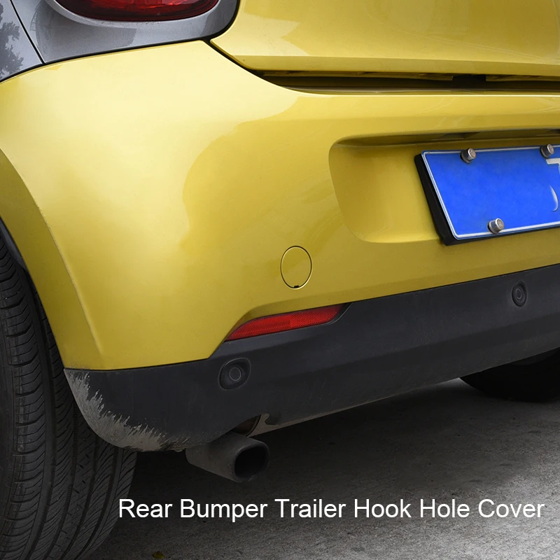 Car Front And Rear Bumper Trailer Hook Hole Plastic Cover For Smart 453 Fortwo Forfour Car Products Exterior Accessories