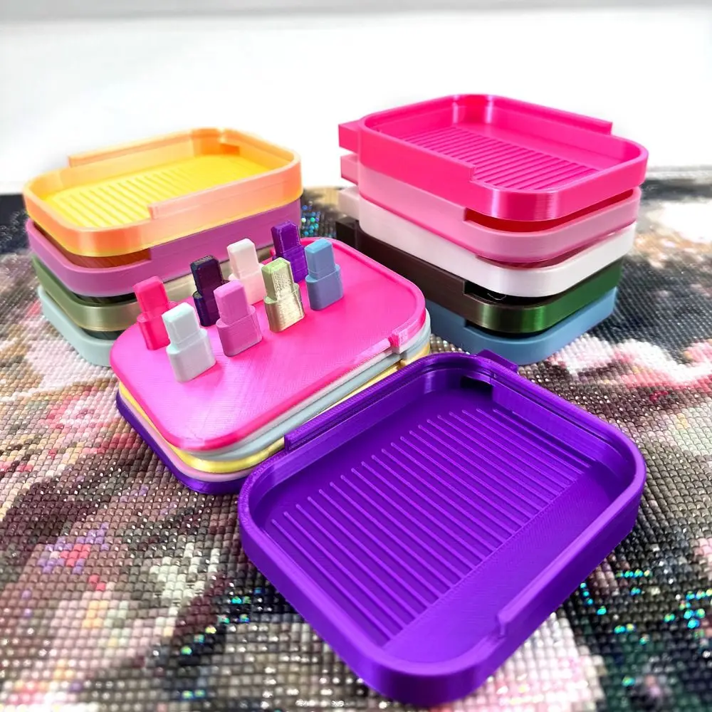 DIY Handwerk Große Diamant Malerei Tablett Stickerei Perlen Platten Bohrer Ablage Große Kapazität Mit Abdeckung