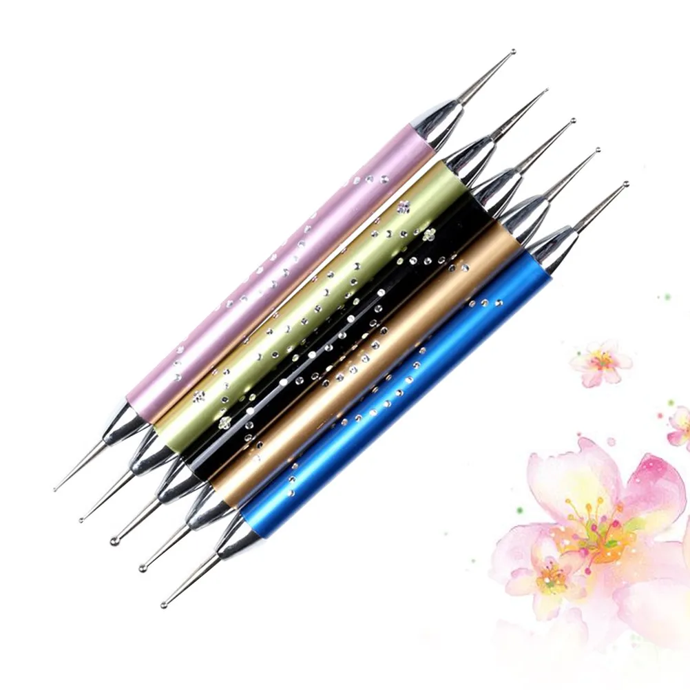 5Pcs Pattern Tracing Stylus Fondant Dotting Tool Set Smooth Ball Tip for Baking Cake Decoration Clay Blending Rock Art Gourd