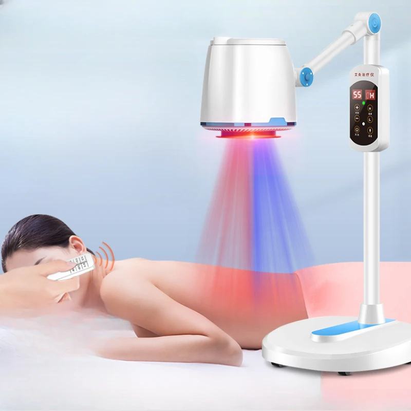 Moxibustion instrument Household smokeless electronic fumigation instrument Red and blue light warm moxibustion instrument