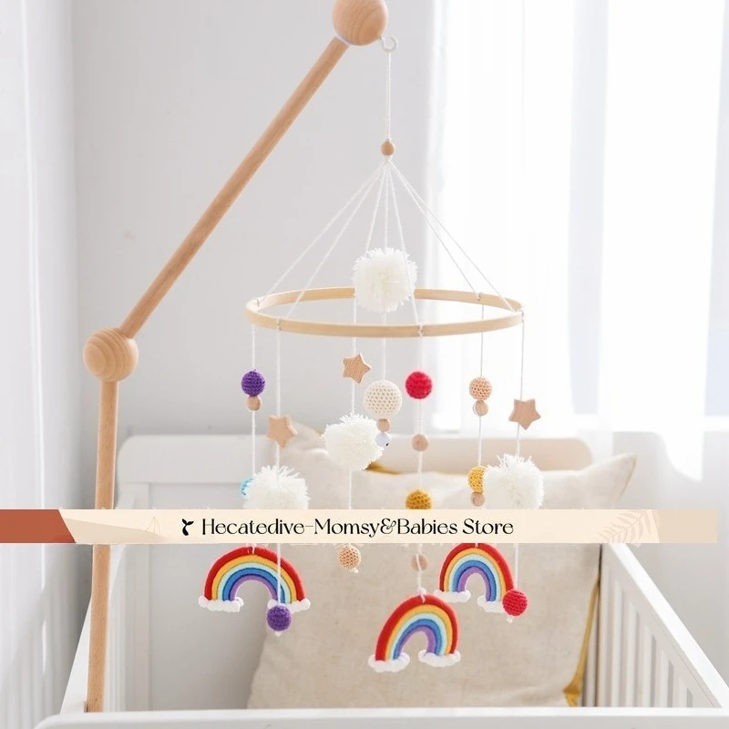 【Must Have】Baby Rattles & Mobiles educational toys newborn sets rainbow puff mini decorations 0-12months unique toys baby things
