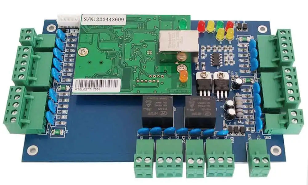 TCP/IP Two Door Access Control Board  Can Connect To Two Way Wiegand 26/34 Reader And Two Exit Button L02