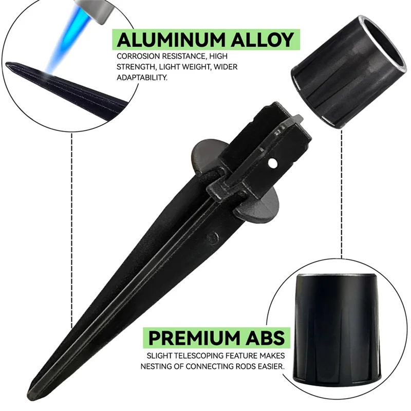 Vlag Metal Replacement Stakes For Solar Lights Outdoor,Solar Pathway Lights Spike Replacer, Outdoor Ground Stakes