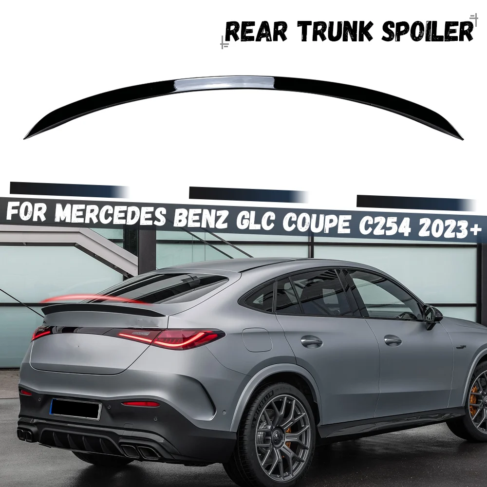 

For Mercedes Benz GLC Coupe C254 GLC300 400 AMG 2023 2024 2025 2026 Rear Wing Roof Trunk Spoiler Lip Tail Splitter Lip BodyKit