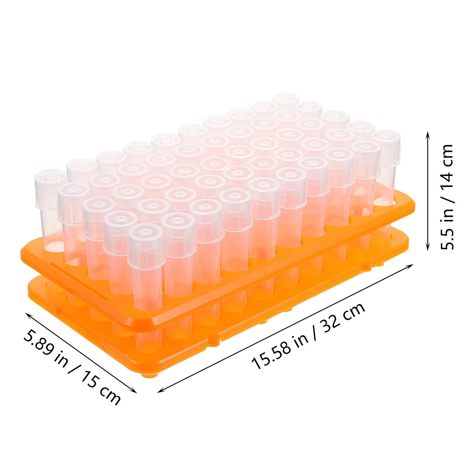 

100 Pcs Culture Tube Plastic Tubes Teaching Experiment Test Graduated Marks with Lid