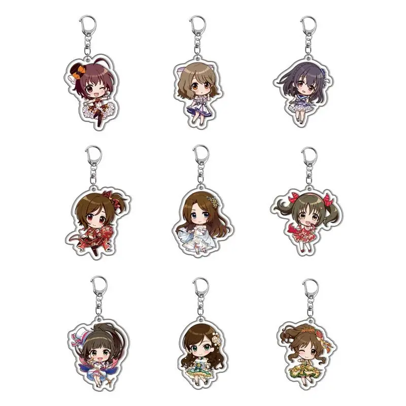 Sandwich Style Fantasy Figurines Key Chain Shimamura Uzuki Shibuya Rin Honda Mio Fashion Creative Brithday Gift for Friend