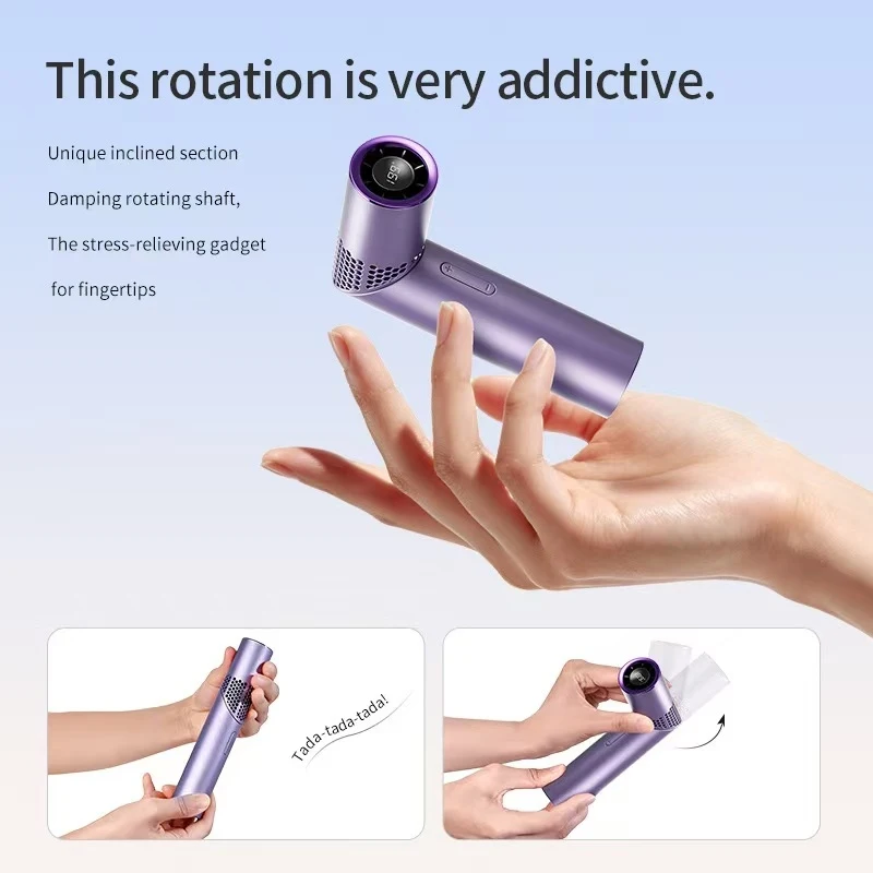 2026 new hot-selling portable folding violence fan, high-speed turbine hand-held fan, mini-stylish appearance.
