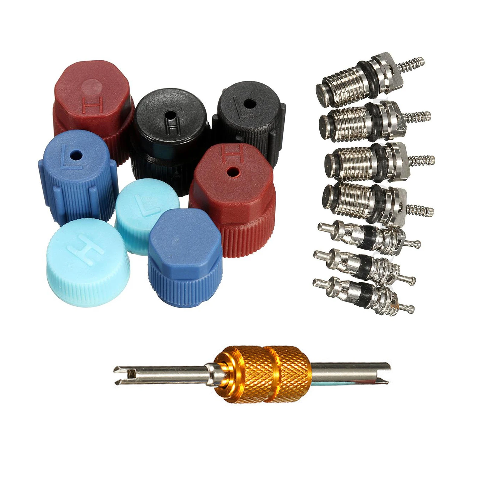 

Комплект уплотнителей и сердечников клапанов для автомобильных кондиционеров: универсальный набор для большинства моделей автомобилей