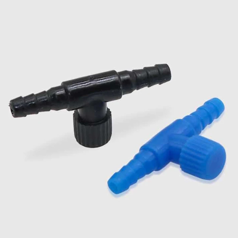 Plastic Control for Valve Aquarium 2 Way Air Line Regulator Connector for Adjusting Fish for Tank Air Pump Gas Volume