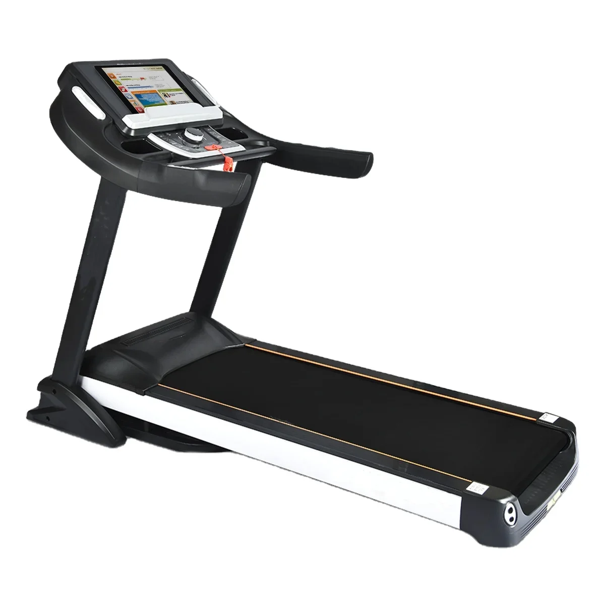 Treadmill, LCD Display 3.5HP Motor, Electric with Heart Rate Detection Treadmill, Fitness Equipment for Home and Gym