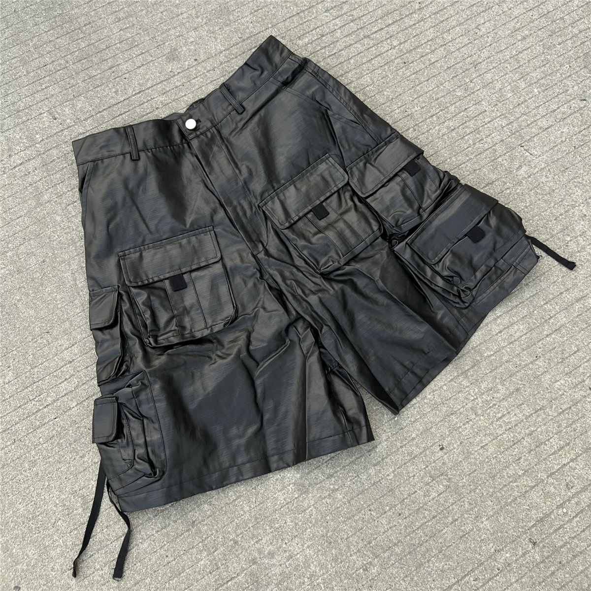2026 High Street Multi-Pocket Cargo Shorts Unisex Loose Techwear Joggers Tactical Utility Short Bottoms for Men Women