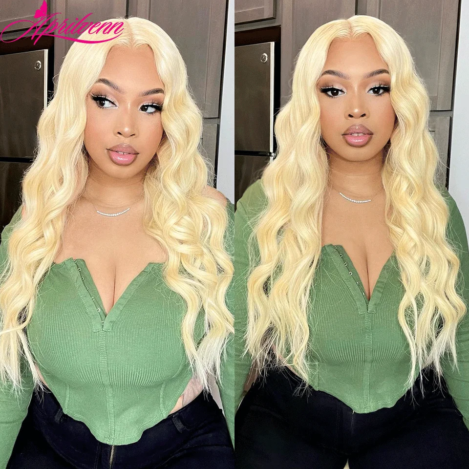 

613 Honey Blonde Color Body Wave 4x4 Lace Closure Wig For Women Transparent Brazilian 100% Human Hair 13x4 13x6 Lace Frontal Wig