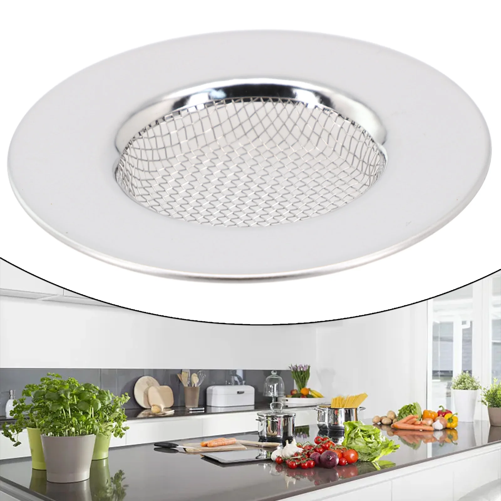 For Kitchen Screen Sewer Filter Hair Drain Catcher Bathroom Accessories Set Drain Stopper Strainer Bathtub Hair Catcher Stopper
