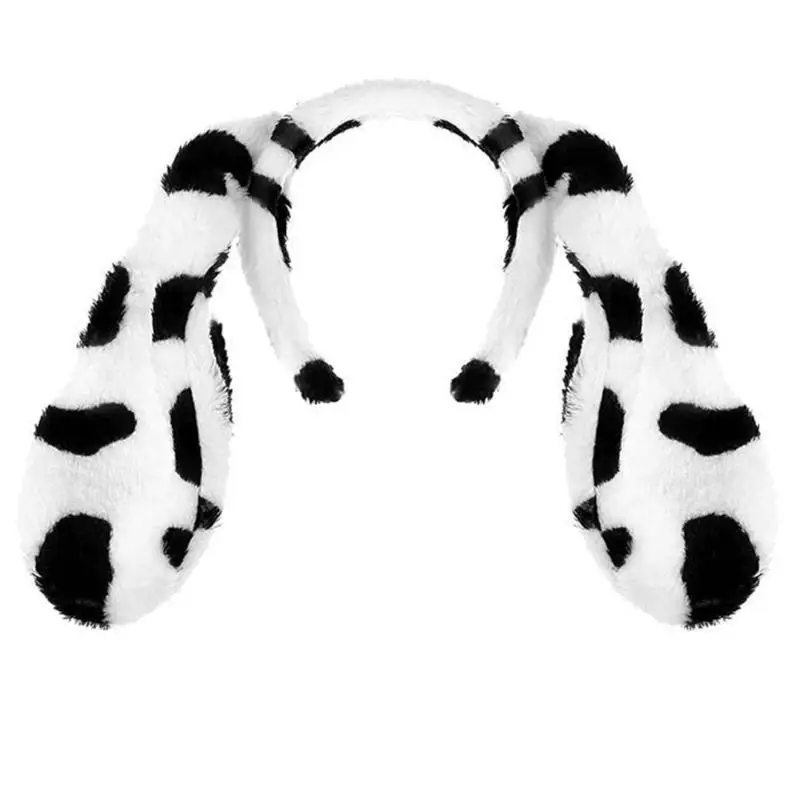 

31BB 3 шт. плюшевые пятнистые собачьи уши повязка на голову хвост и галстук-бабочка Хэллоуин косплей аксессуары для вечеринок и