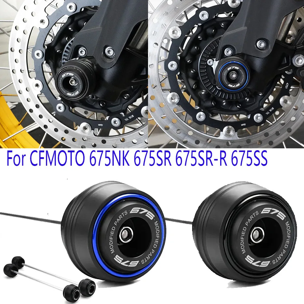 For CFMOTO 675SR 675NK 675SR-R 675SS CF 675 NK SR SR-R SS Accessories Motorcycle Front Rear Wheel Fork Axle Crash Protector Pad