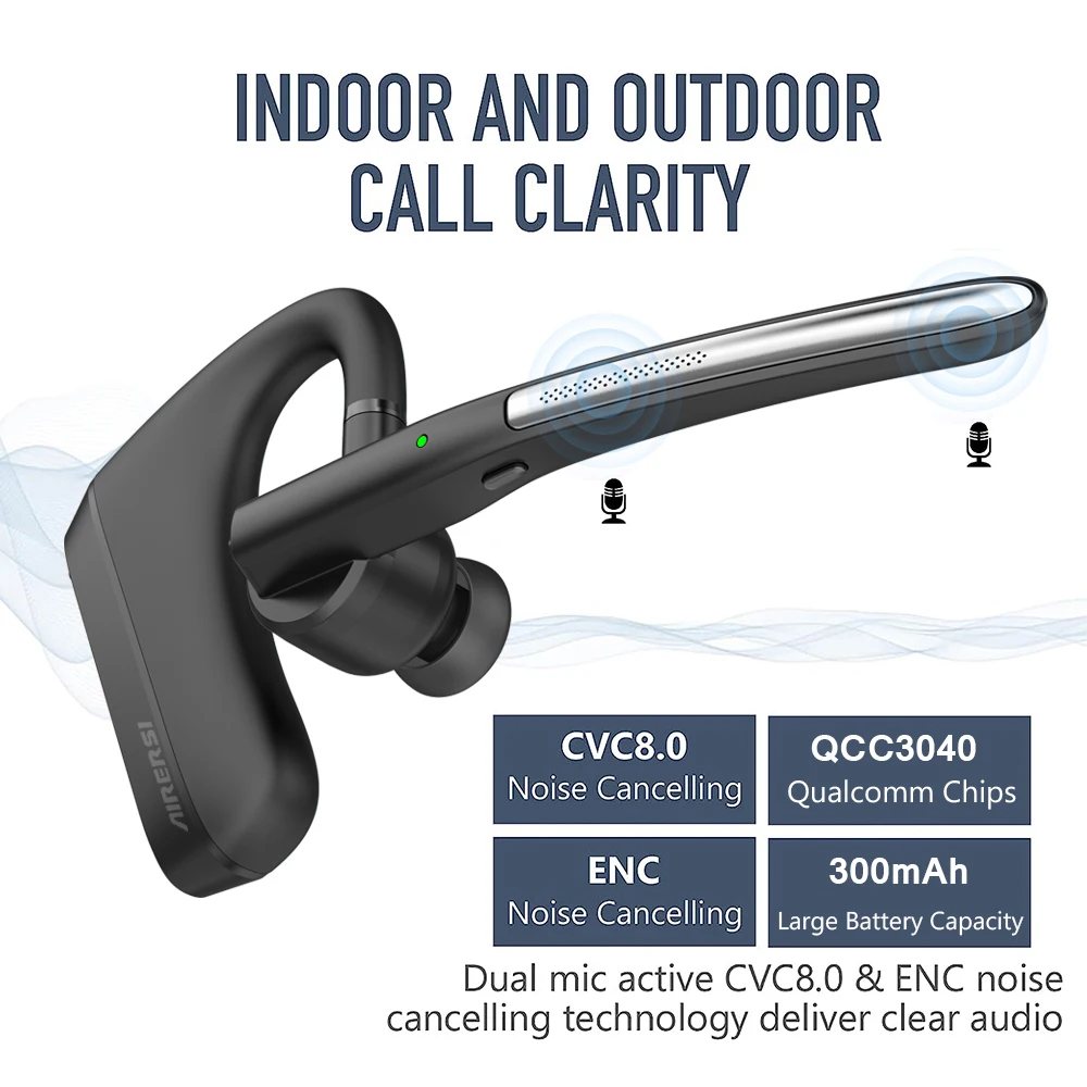 أحدث سماعات بلوتوث K22 سماعات لاسلكية بخاصية إلغاء الضوضاء مع ميكروفونات مزدوجة لجميع أجهزة البلوتوث ﻿