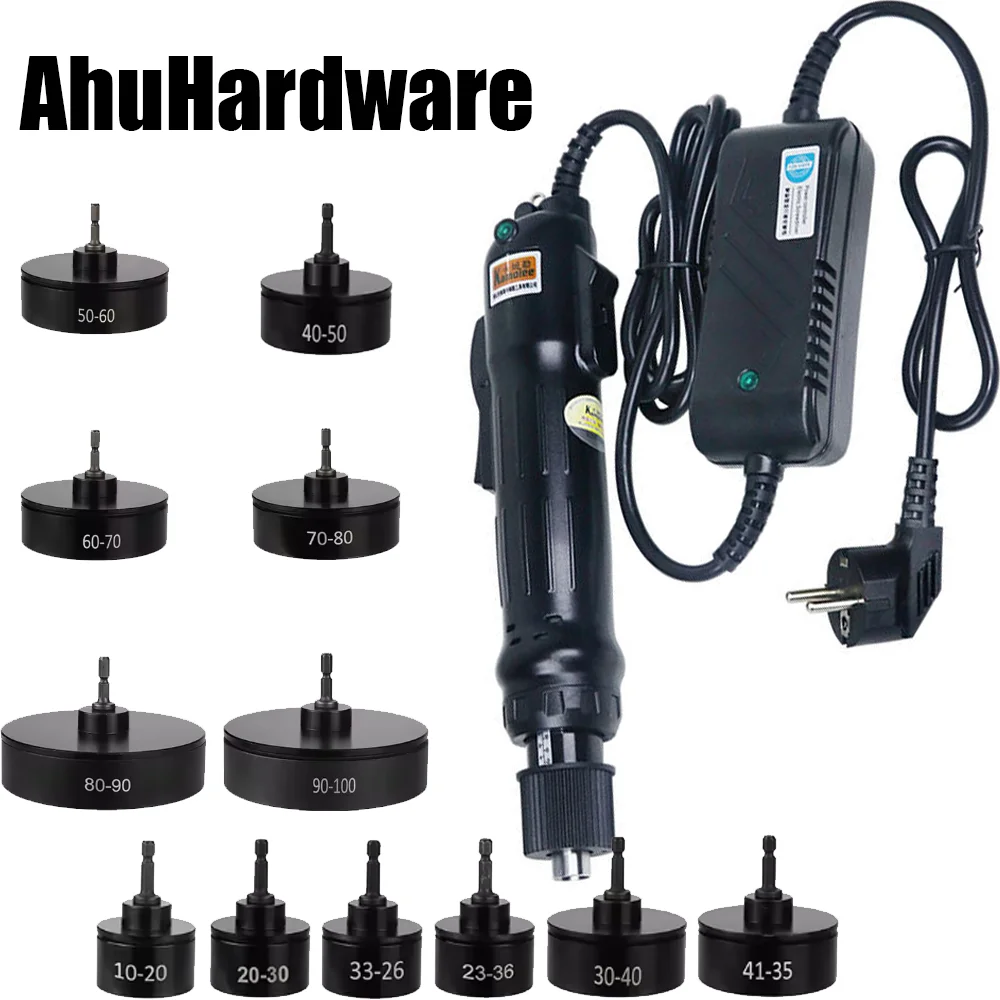 Electric Screwdriver with Screw Capping Head Adjustable Speed Brushless Electric Batch Industrial Torque Power Tool 110V-220V