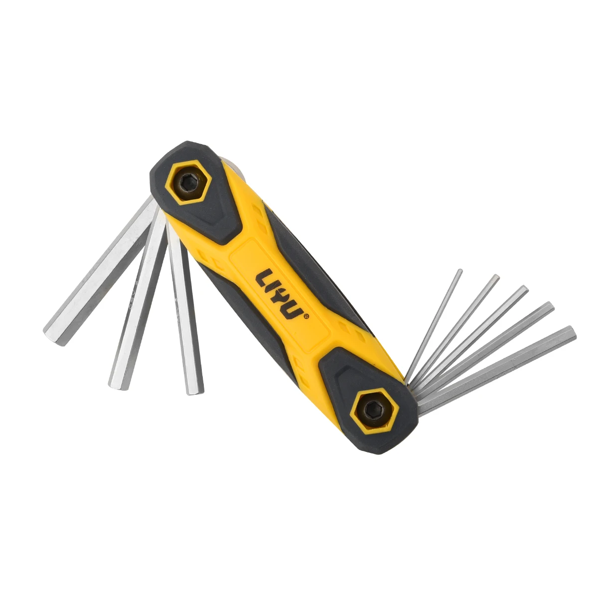 

8 in 1 Folding CR-V Allen Wrench Set| Portable Allen Key Kit with Plastic Handle for Home Repair & Maintenance