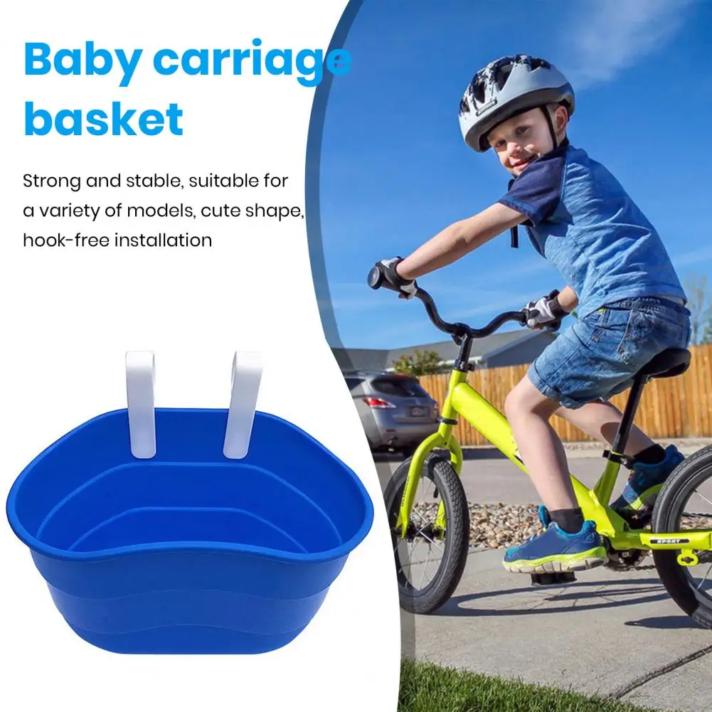 Children's Bike Basket Plastic Bicycle Bag Kids Scooter Handle Bar Basket Kids Bicycle Basket Storage Container Cycling Basket