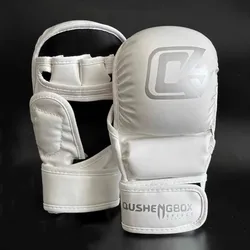 MMA Gloves for Sparring Grappling Hybrid Open Palm Martial Arts Mitts Wrist Support Fighting Combat Sports Hands Protector