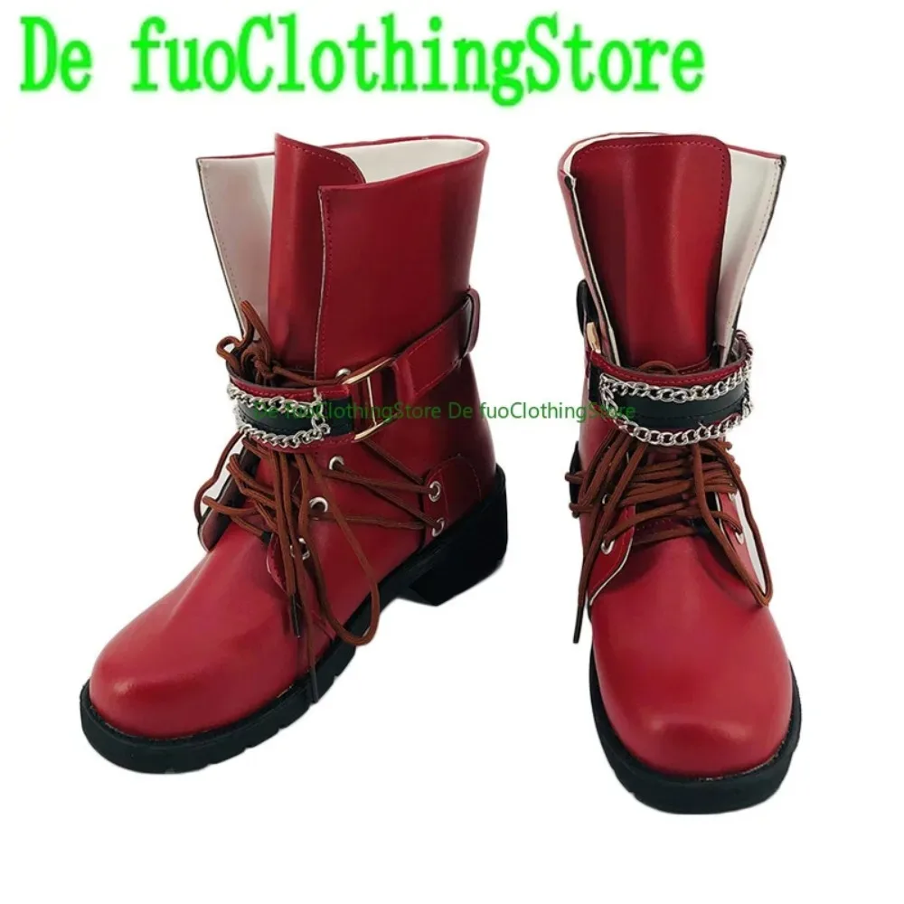 รองเท้าคอสเพลย์ทีฟา ล็อคฮาร์ต รุ่นดีฟู 7 รีเมค รองเท้าบูทอนิเมะ รองเท้าสำหรับเล่นบทบาทสมมติจากอนิเมะและเกม รองเท้าและบูทสำหรับงานปาร์ตี้ฮาโลวีน