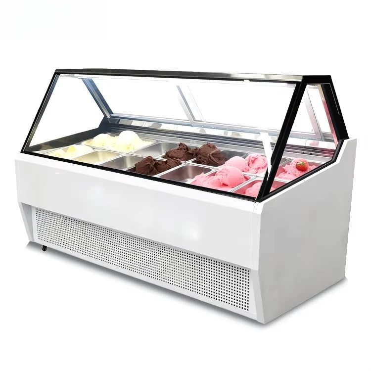 Customized Commercial Dessert Shop Ice Cream Display - Table Top Refrigerator Freezer Showcase Retail Sale