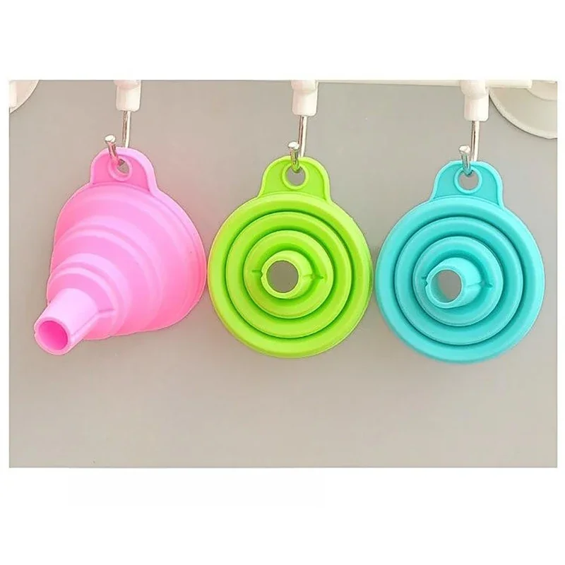 4 Piece Food Grade Silicone Funnel Set,Collapsible Kitchen Gadgets Accessories,,For Filling Water Bottles,Liquid Transfer image 3