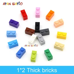 100pcs DIY Building Blocks Thick Figures Bricks 1x2 Dot Educational Creative Size Compatible With 3004 Plastic Toys for Children
