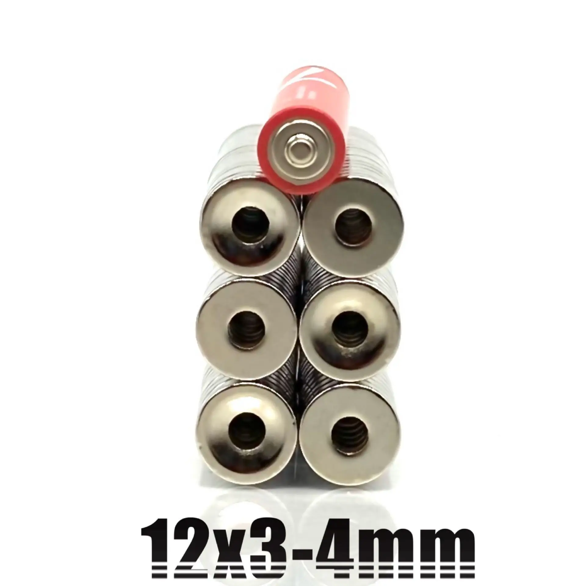 10-100 pz 12 x3-4 magnete al neodimio 12mm x 3mm - 4mm N35 NdFeB rotondo Super potente forte permanente magnetico imanes 12x3 fori 4