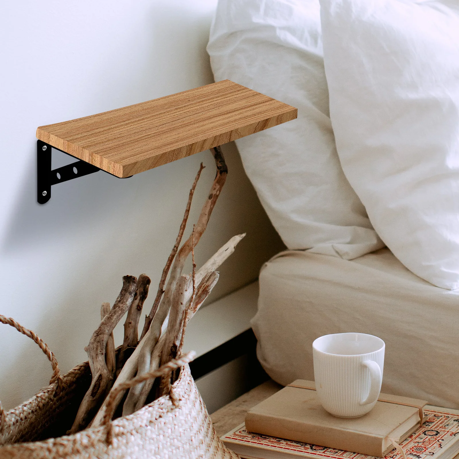 2 قطعة الثقيلة ريفي الجرف بين قوسين أسود معدن L قوس جدار جبل لرفوف الخشب ديكور غرفة مكتب المنزل المبرد الطابق قوس #2