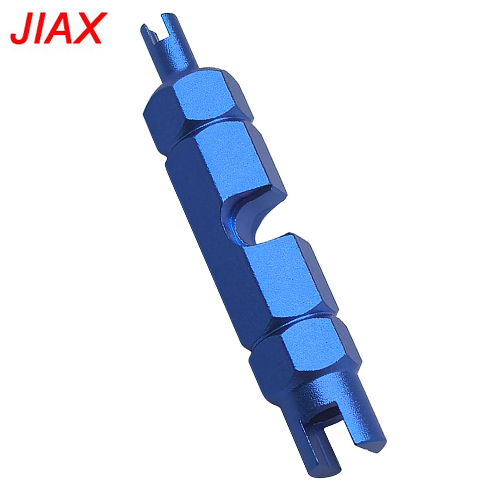 

Aluminum alloy valve core tool with American-style air nozzle wrench, for bicycle nozzles, tube tires, tire removal and repair