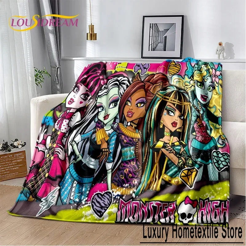 3D Cartoon Monster High Draculaura Blanket,Soft Throw Blanket for Home Bedroom Bed Sofa Picnic Travel Office Cover Blanket Kids