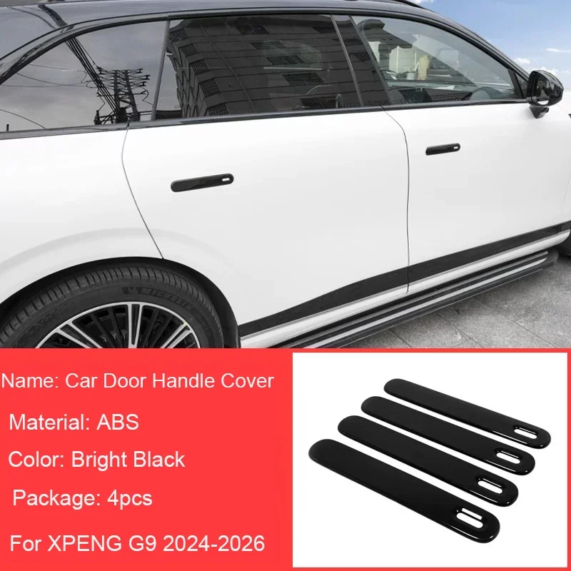 

Для XPENG G9 2024-2026: Комплект из 4 накладок на дверные ручки из ABS-пластика, защита от царапин, водонепроницаемые, прочные, декоративные, аксессуары для защиты экстерьера автомобиля