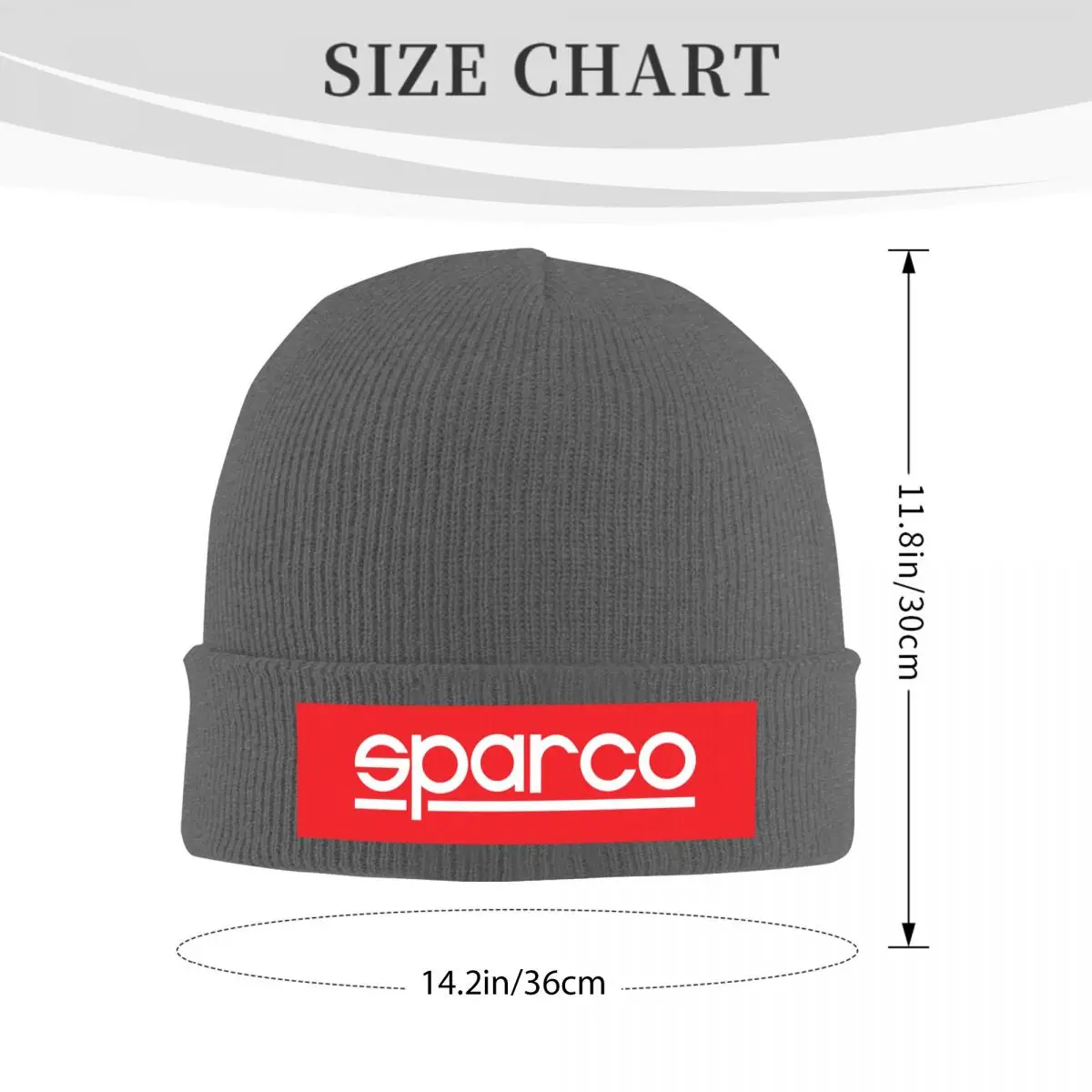 SPARCO Logo Car Racing Club Vintage Warm Knitted Cap Fashion Bonnet Hat Autumn Winter Outdoor Beanies Hats for Unisex Adult