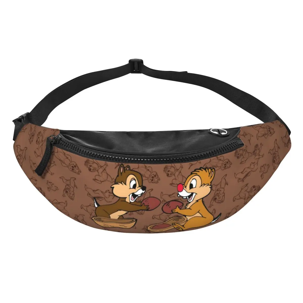 

Custom Chip Anime D-Dales Fanny Pack Men Women Casual Crossbody Waist Bag for Travel Cycling Phone Money Pouch